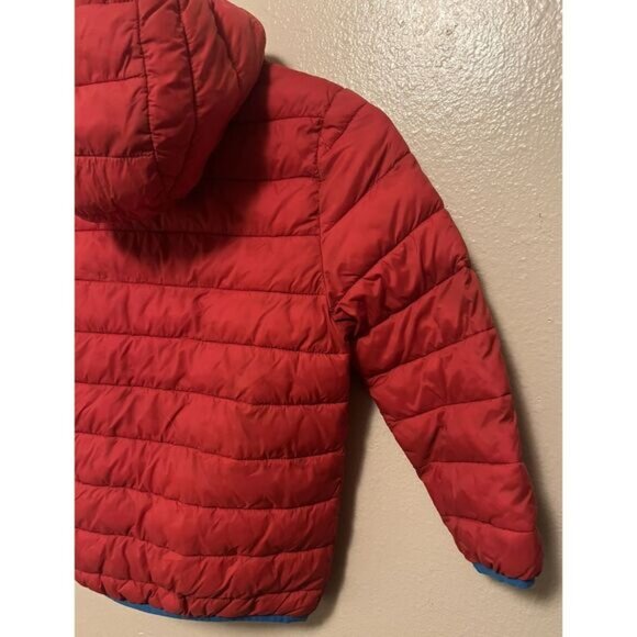 Mini Boden Pack Away Jacket Coat Puffer Red Blue Water Resistant Youth Size 5-6 - Picture 10 of 16